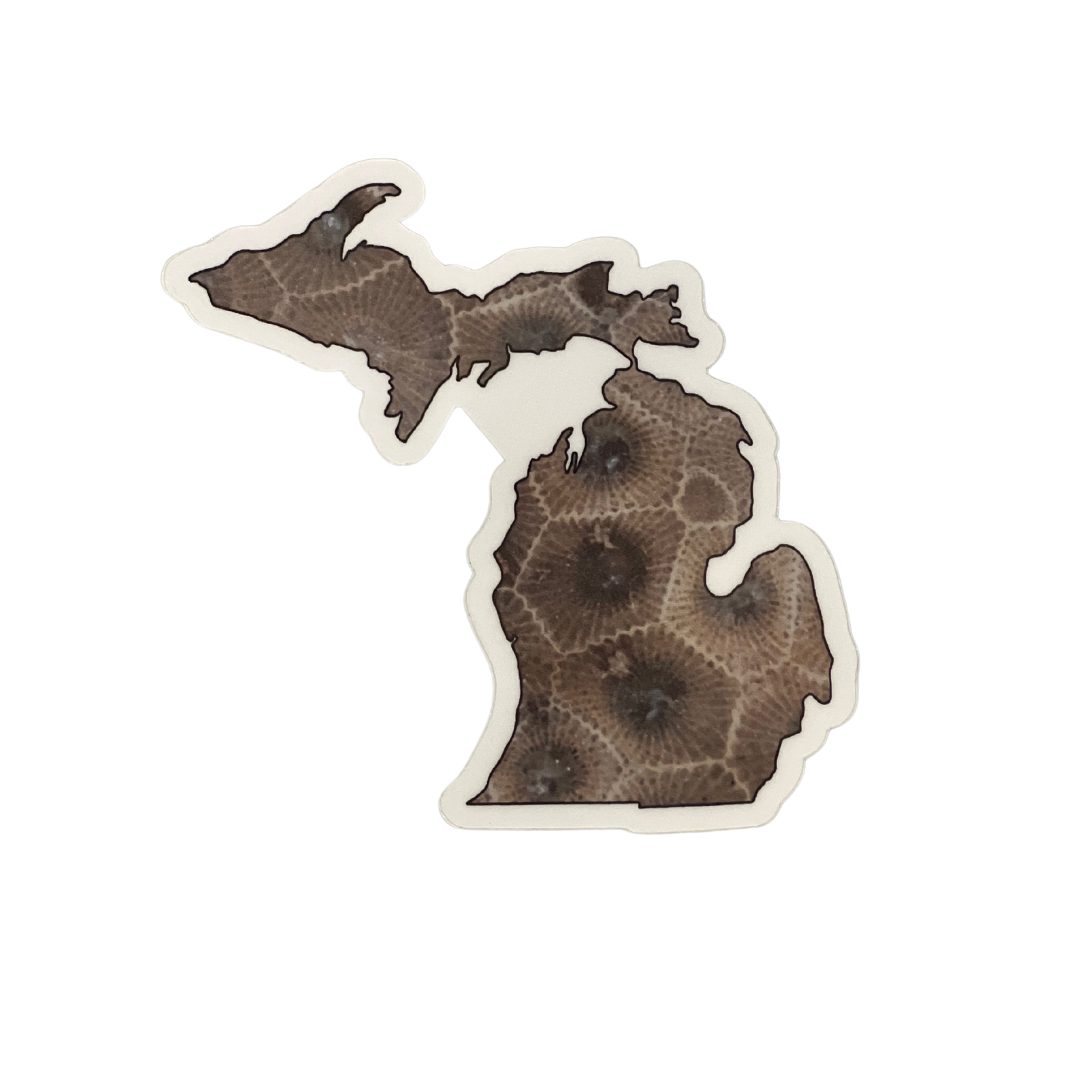 June Apothicarie - Vente Autocollant - Autocollant Michigan Petoskey Stone1