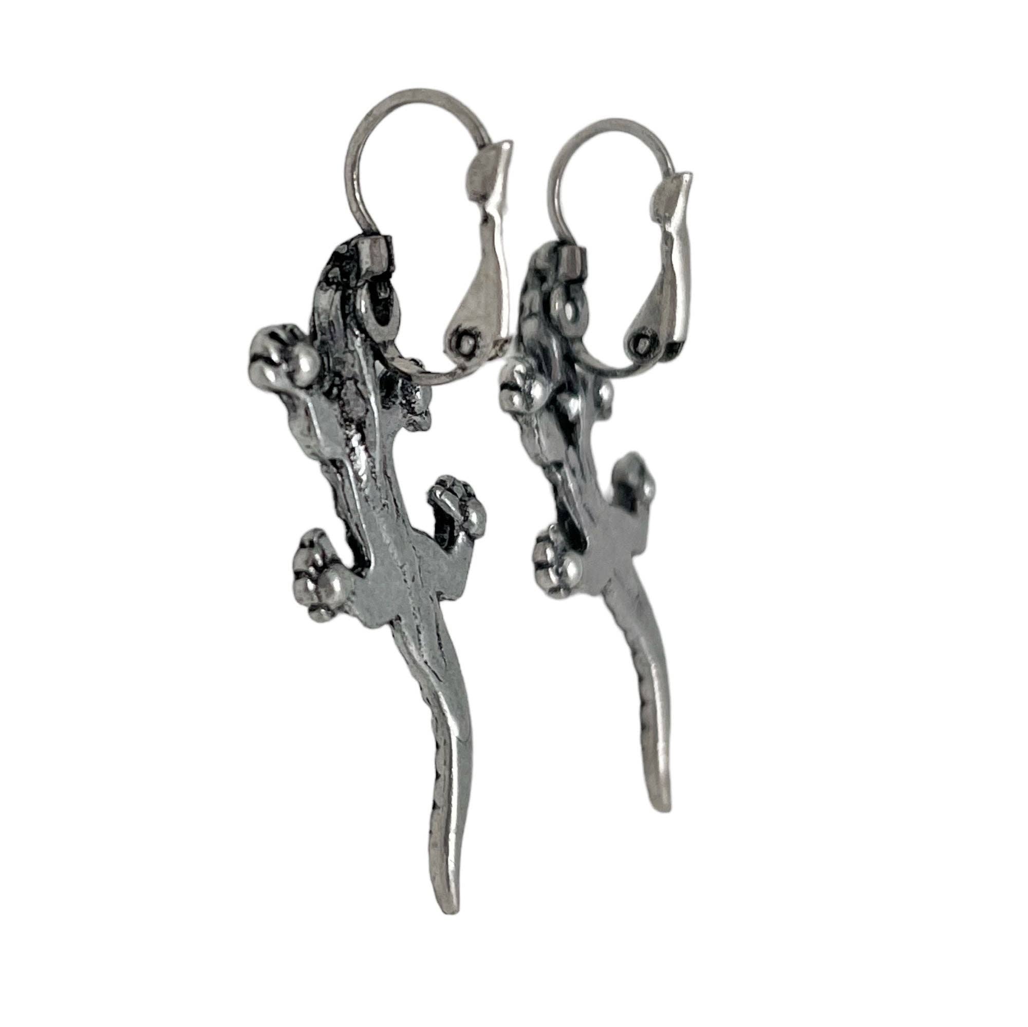 Gloria Mago - Wholesale Dangle Earrings - Ballestilla salamander earring in antique silver3