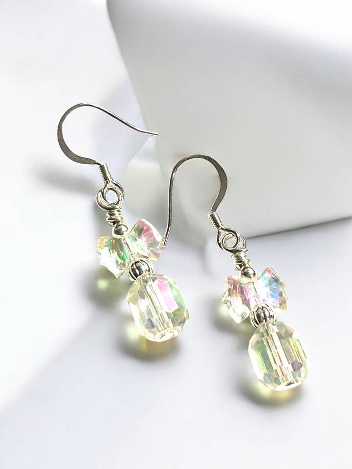 Bow Crystal Earrings for wholesale by Beaded Vision Jewelry
