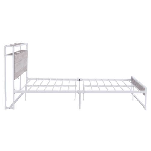 VTNG50 - Wholesale Bedroom Furniture - Queen Size Metal Platform Bed Frame with Sockets, USB Ports17