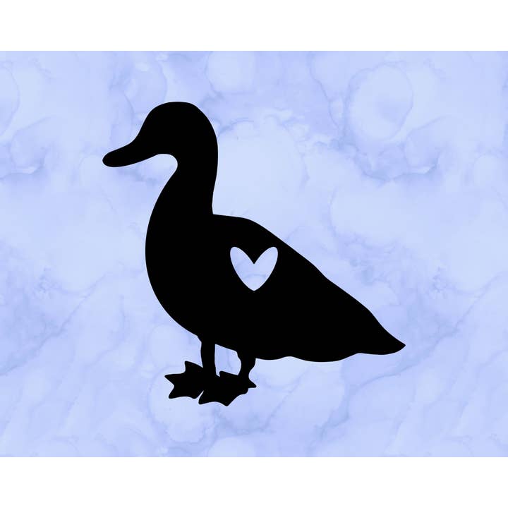 Duck Heart Decal (2") for wholesale by Sticking with You