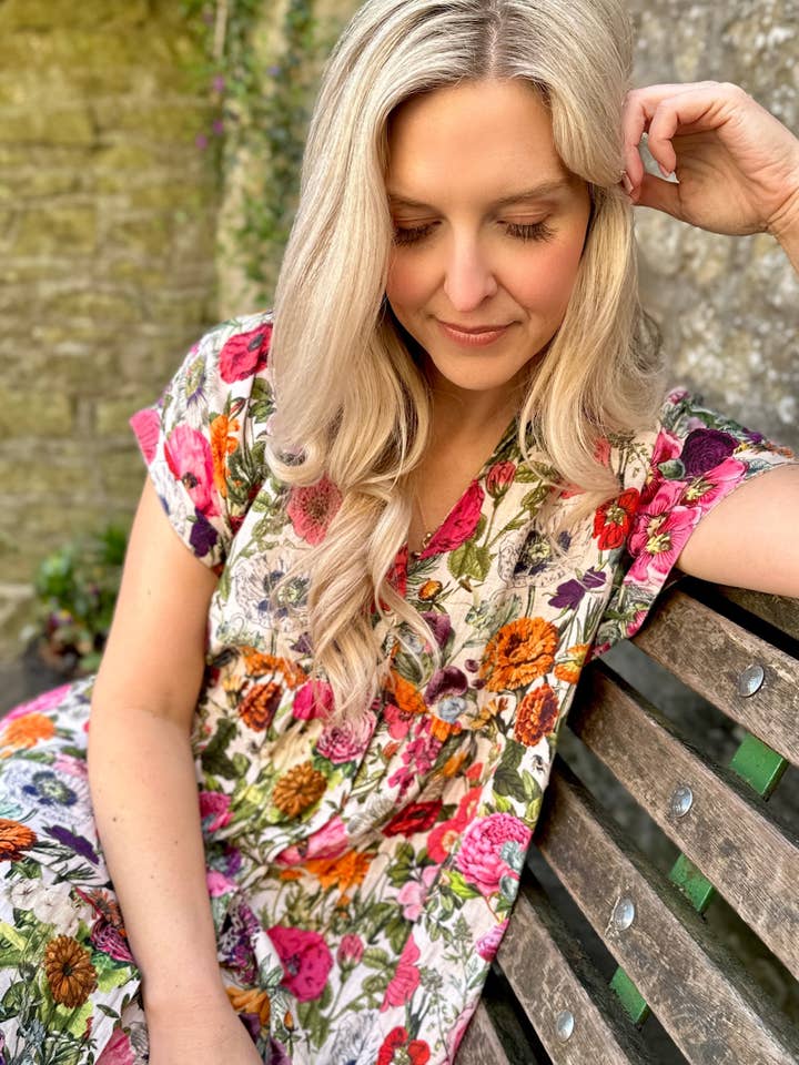 Rosehip Design – Vestido - Mulher por atacado – Vestido de Linho Kate - Carnaval4