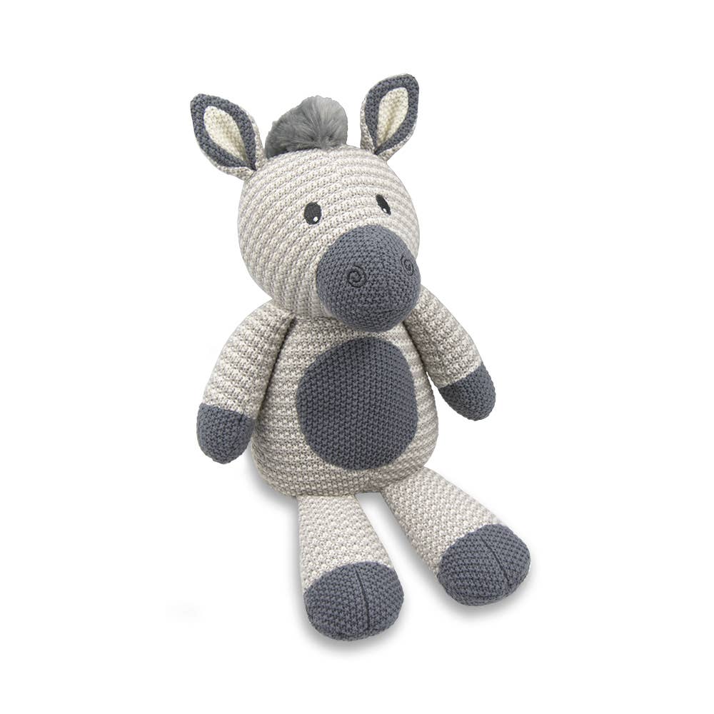 Living Textiles - Wholesale Stuffed/Plush Toy - Kids & Baby - Zac the Zebra Knitted Toy1