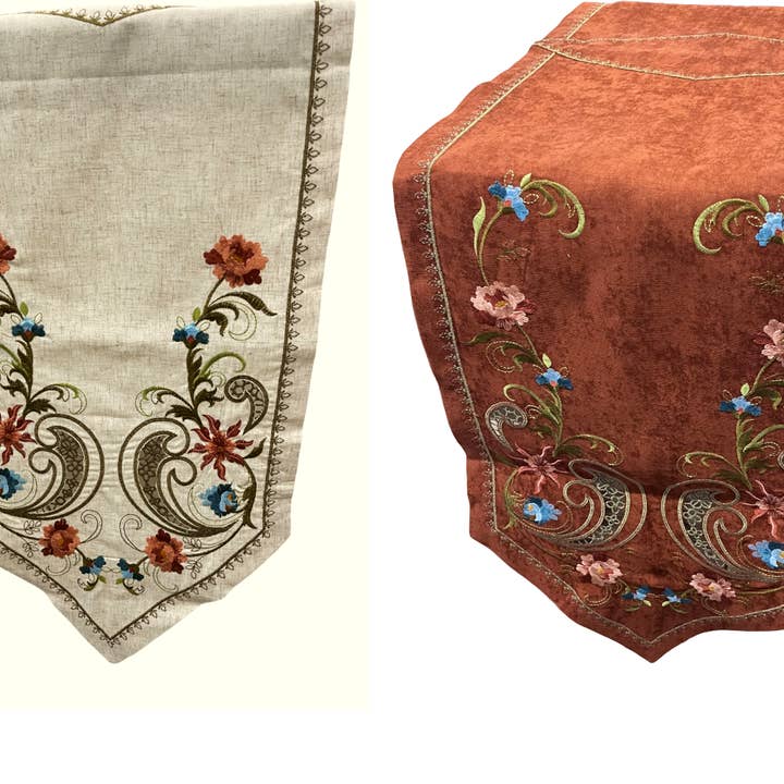 Ermioni Embroidered Table Runner
for wholesale by So Blue Greek Ceramics and Gifts