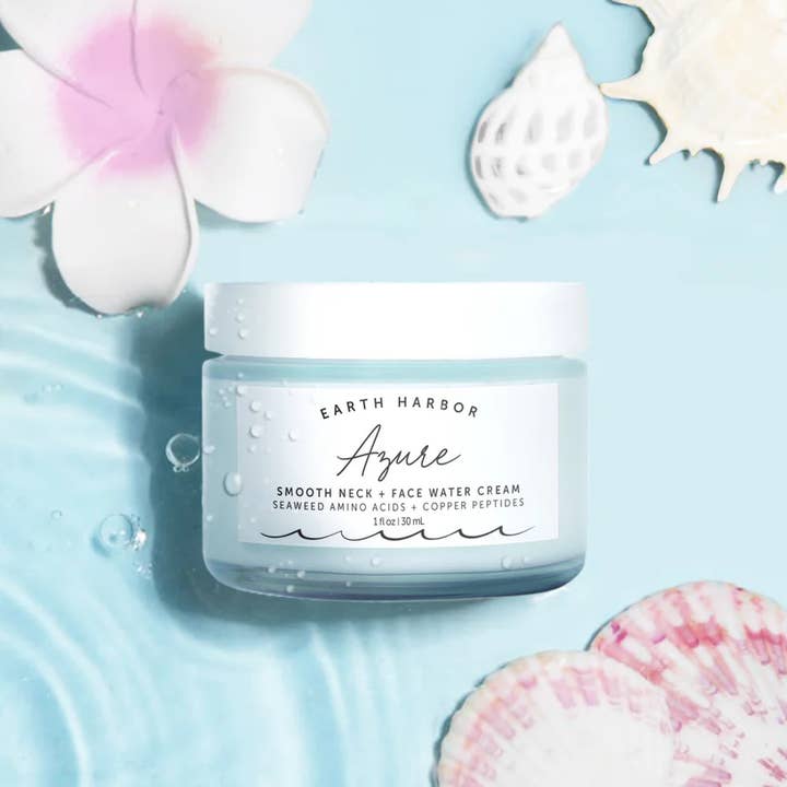 Earth Harbor Naturals – Großhandel Anti-Aging-Feuchtigkeitscreme – AZURE Smooth Neck + Gesichtswassercreme: Aminosäuren und Peptide