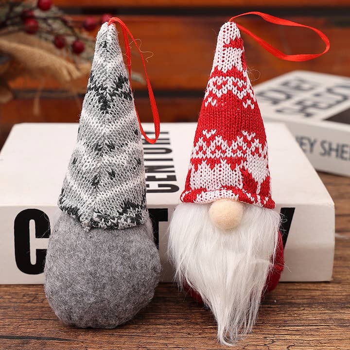 NINEXIS - Wholesale Christmas Decoration - CWMM1743_Christmas Knitted Forest Old Man Home Pendant