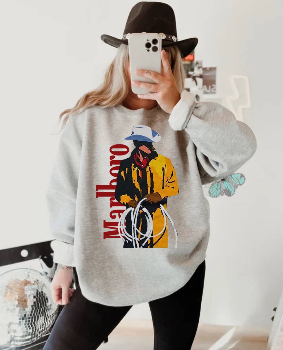 The Branded Blue Roan - Wholesale Screen Printed T-Shirt - Women's - Cigarette Cowboy Graphic0