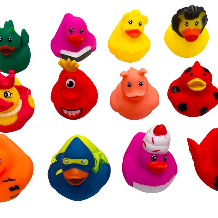 DUCK-Y - Wholesale Bath toy – Baby - 12 DUCK-Y Rubber Ducks – Mystery Pick Pack2
