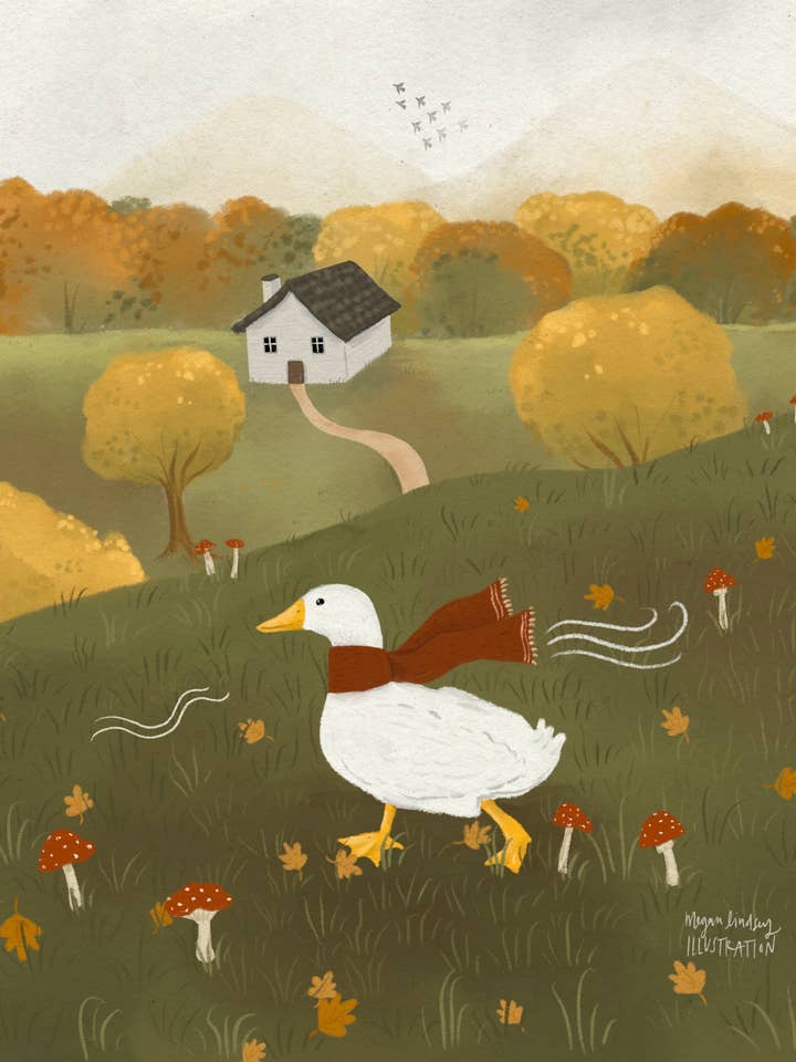 “Autumn Stroll” Prints for wholesale by Megan Lindsey Illustration