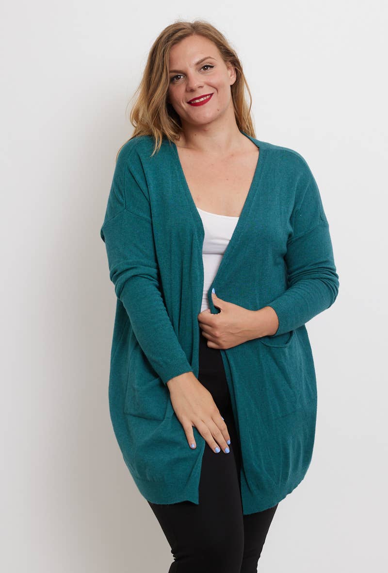 C'MELODIE - Wholesale Cardigan - Women's - Plus Size - Oversized Cardigan with Pockets5