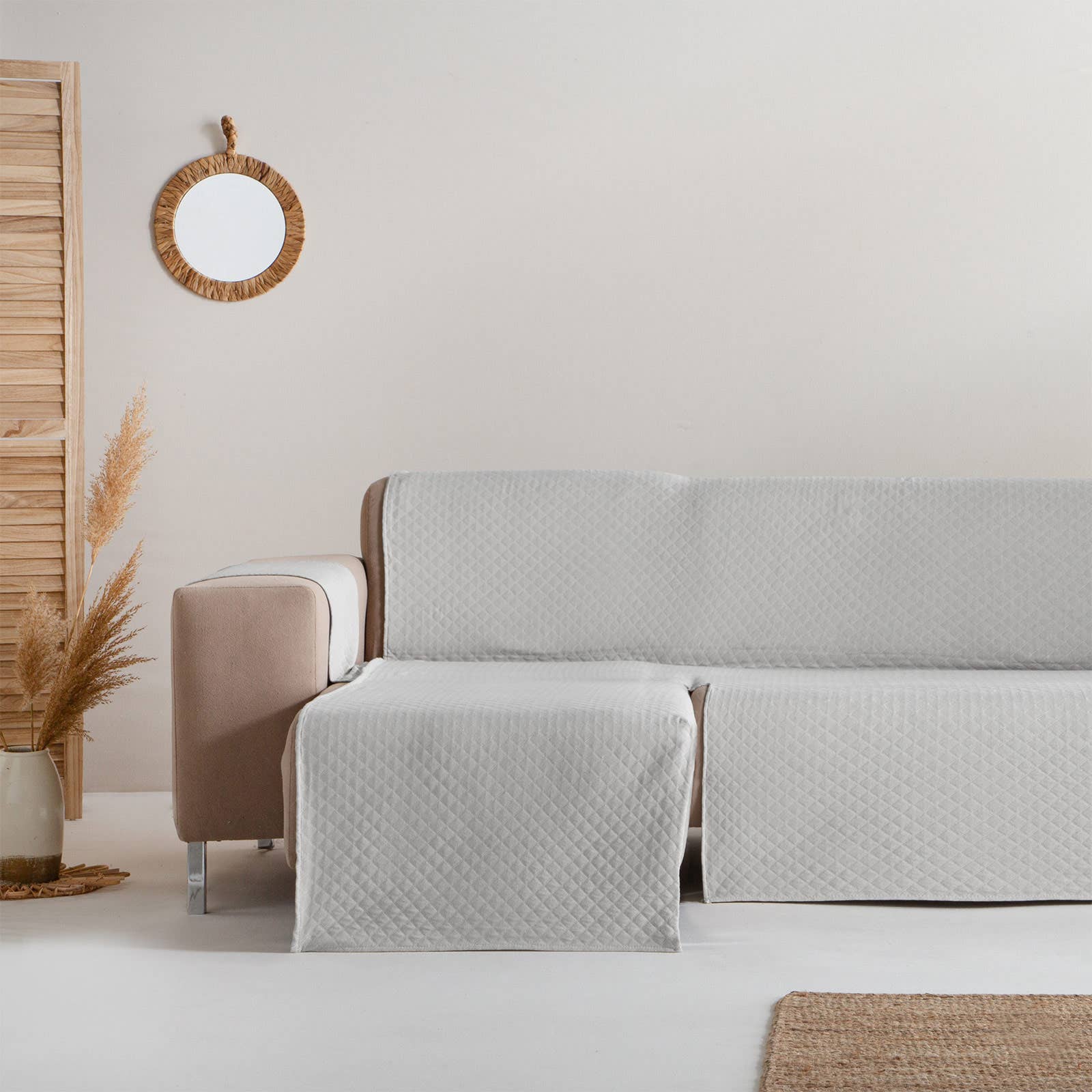 GAMUSI – Capa para cadeira/sofá por atacado – Capa de sofá lisa acolchoada algodão TRIVIAL26