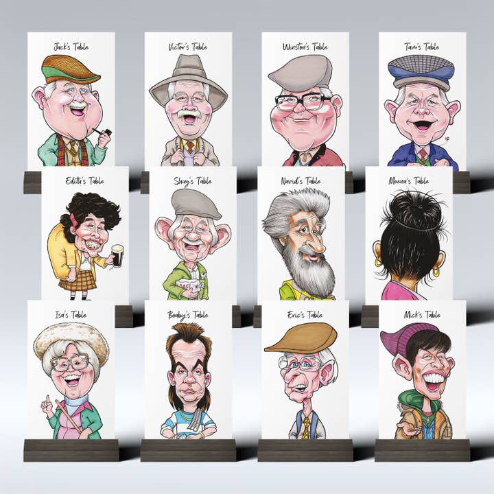 Auld Pals Wedding Table Name Cards for wholesale by Pureminted