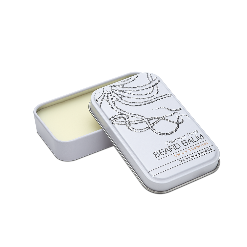 The Brighton Beard Co. – Produto de estilo de barba por atacado – Bálsamo para Barba Creampot Tom com Mandarina e Madeira de Cedro0