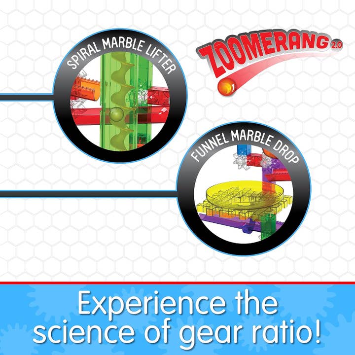 The Learning Journey - Wholesale Building Set - Kids - Techno Gears Marble Mania - Zoomerang 2.0 (80+ pcs)
