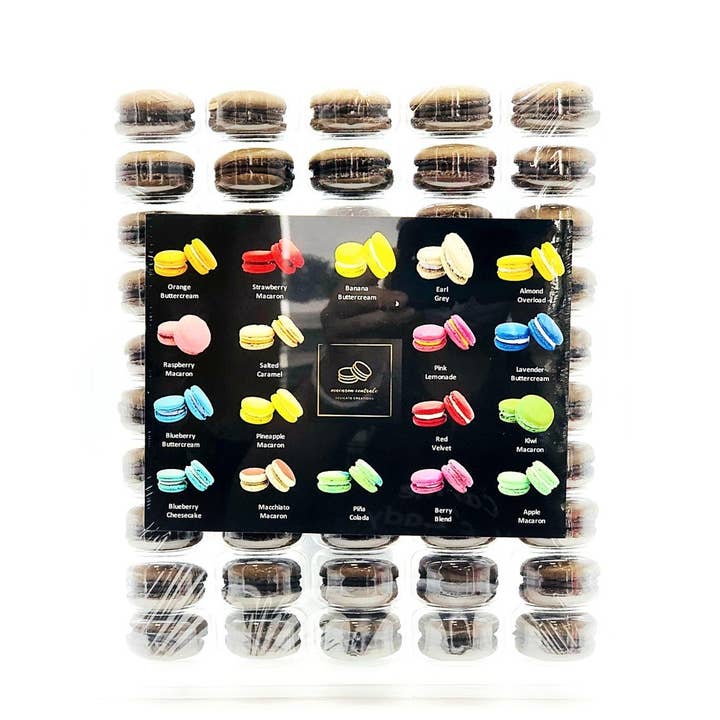 macaron centrale - Wholesale Cookie - 50 Pack Chocolate French Macaron Value Pack