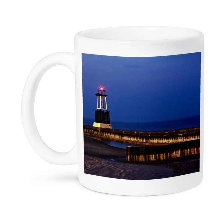3dRose, Pier along Lake Michigan at dusk, Chicago, Illinois - US14 AJE0009 - Adam Jones, Mug for wholesale by 3dRose