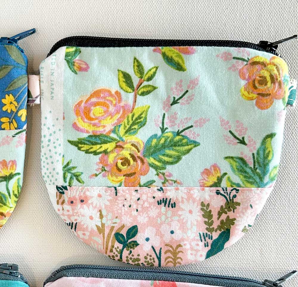 edeenut - Wholesale Coin Purse - Women's - Eco fabric scrap Mix. ROUND ZIPPER BAG Coin Purse Wallet9