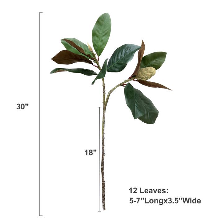 Angel Isabella – Großhandel Kunstpflanzen – 30 Zoll — Lebensechte künstliche Magnolie mit Knospen, Real Touch5