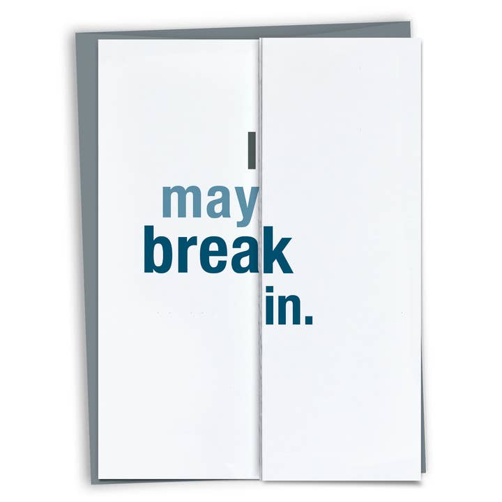 I May Break In • New House Congrats Card for wholesale by FINCH and HARE
