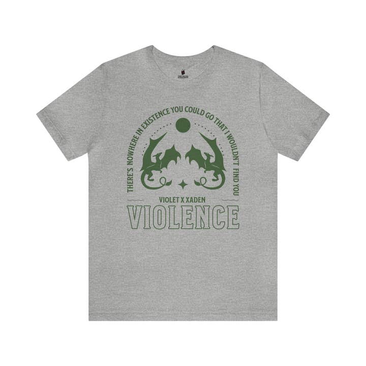 The Bean Workshop - Wholesale Screen Printed T-Shirt - Women's - Violence Violet and Xaden T-shirt