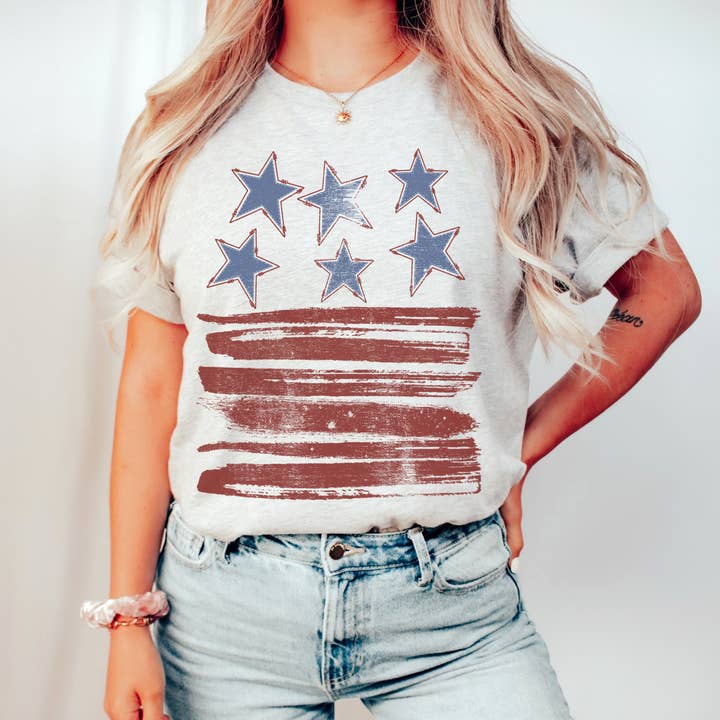 USA stars and stripes America stars stripes Graphic Tee for wholesale by Par.tees by Party On!