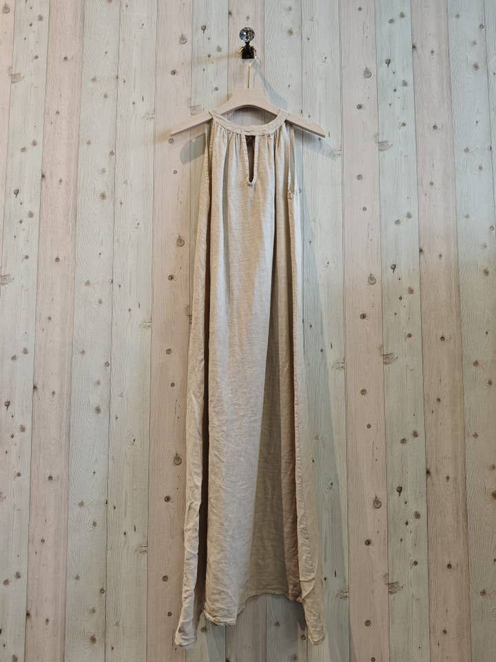 Linen & More - Wholesale Dress - Women's - REF 72330 DRESS WITH BACK BOW 100% LINEN