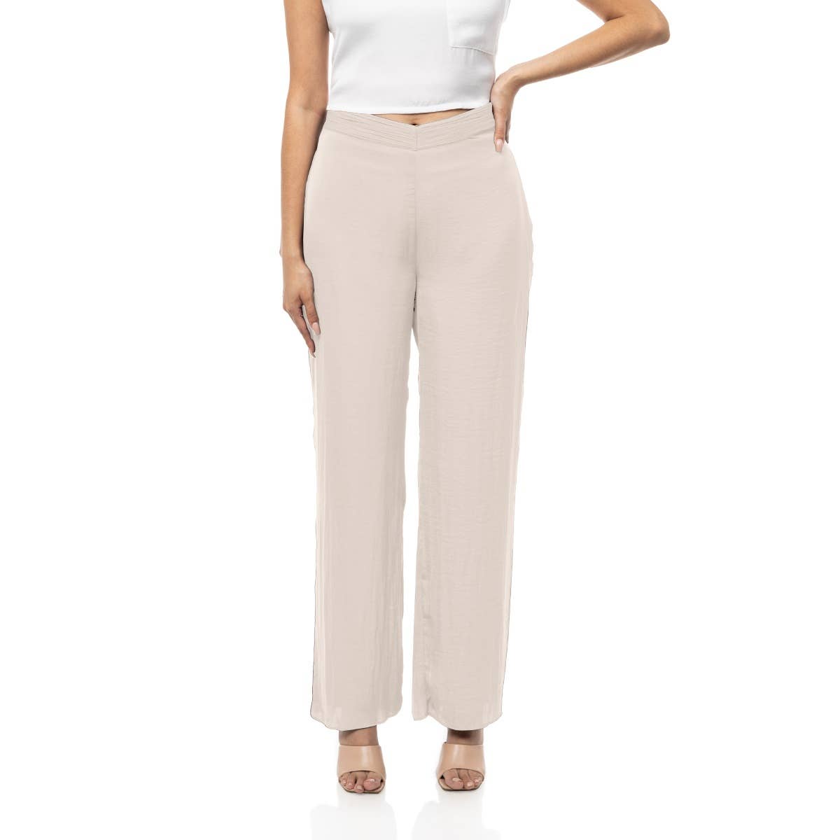 Naked Zebra Rack - Wholesale Pants - Women's - Ruched Waist Satin Pants9