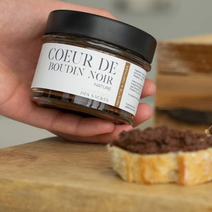 Conserverie des Sacres – Engroshandel Svinekød – Naturlig sort blodpølse i hjerteform2