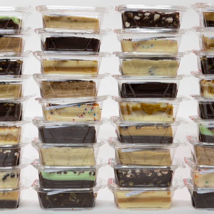 Valley Fudge & Candy - Wholesale Fudge - 80 Count Fudge Bar Packages with 80 Plastic Knives
