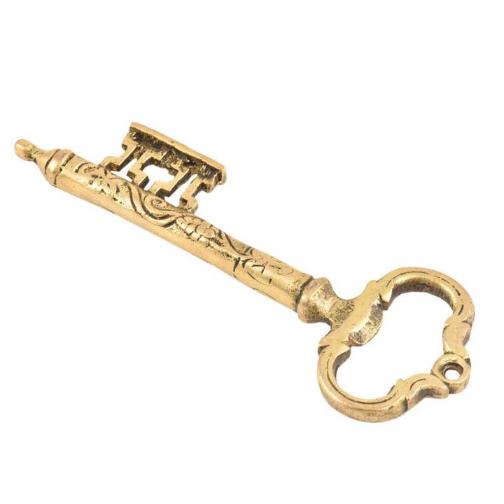 Gold 6 Piece Big Key Brass Beer Bottle Openers (Gold) for wholesale on Faire