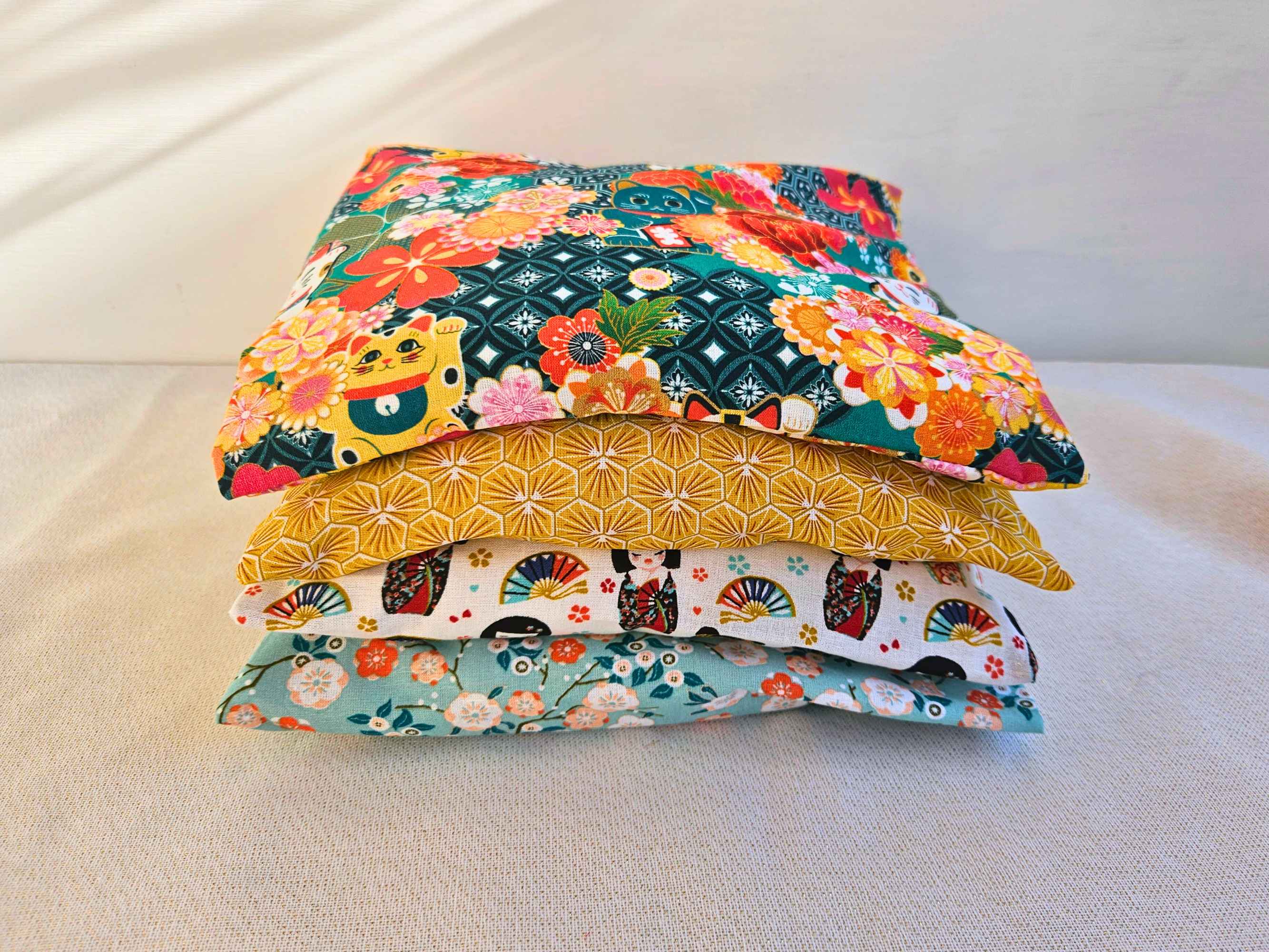 NS par Nathalie SEVE – Compressa quente/fria por atacado – Bolsa seca de trigo, linhaça ou caroço de cereja com capa removível5