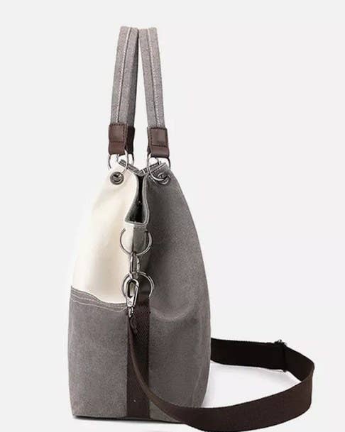 UNISHE – Engroshandel Skuldertaske – til kvinder – Colorblock skuldertaske i lærred MOQ 3 stk ZYB00310