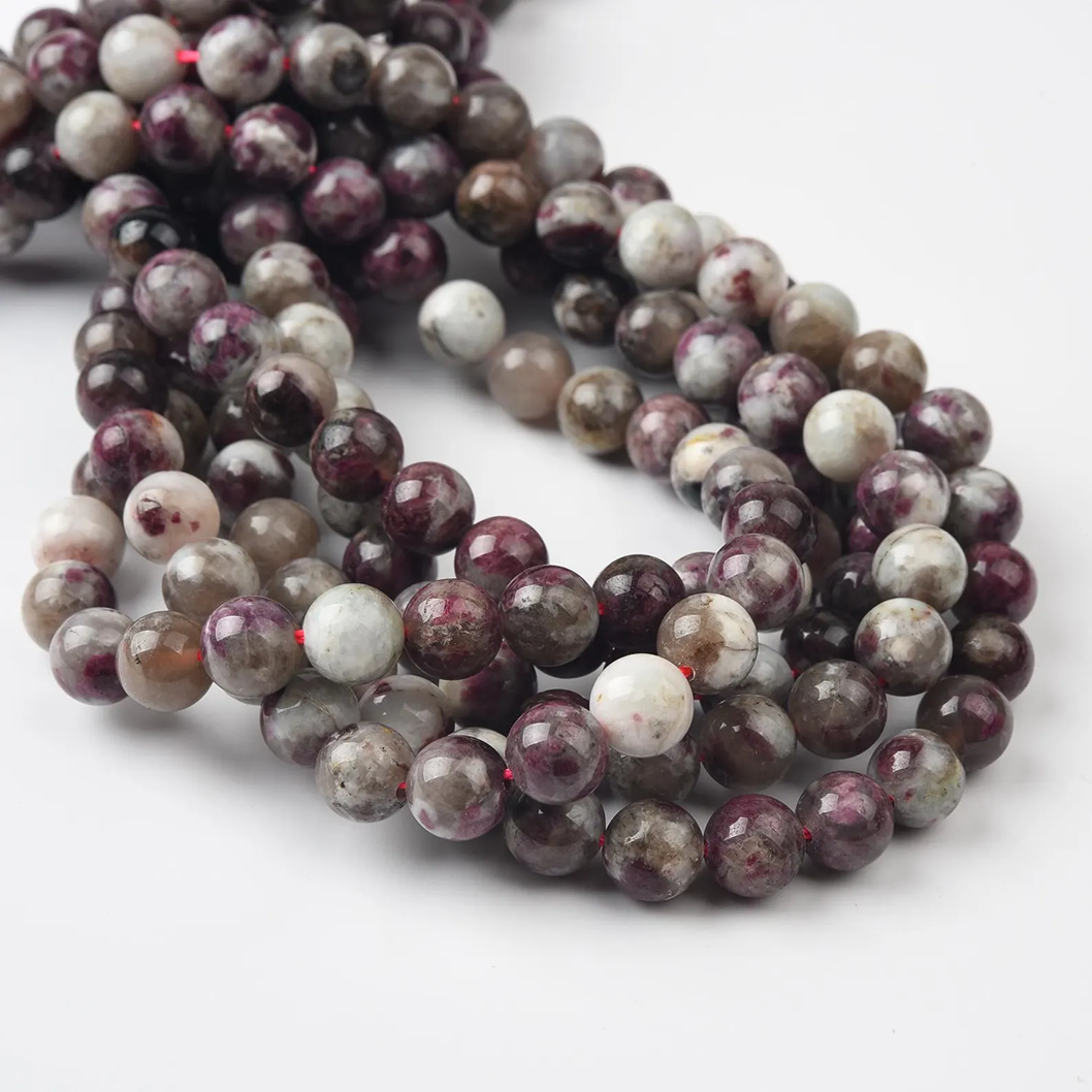 Beads Creation - Wholesale Beads - Tourmaline Beads Natural AAA Round 6-10mm Strand GRN5861