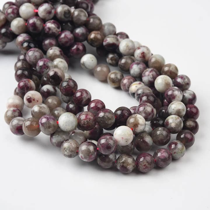 Beads Creation - Wholesale Beads - Tourmaline Beads Natural AAA Round 6-10mm Strand GRN5861