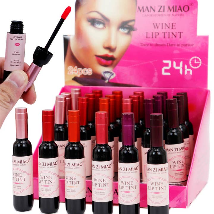 Assorted Wine Matte Lip Gloss Souvenir - 24 Pcs for wholesale on Faire