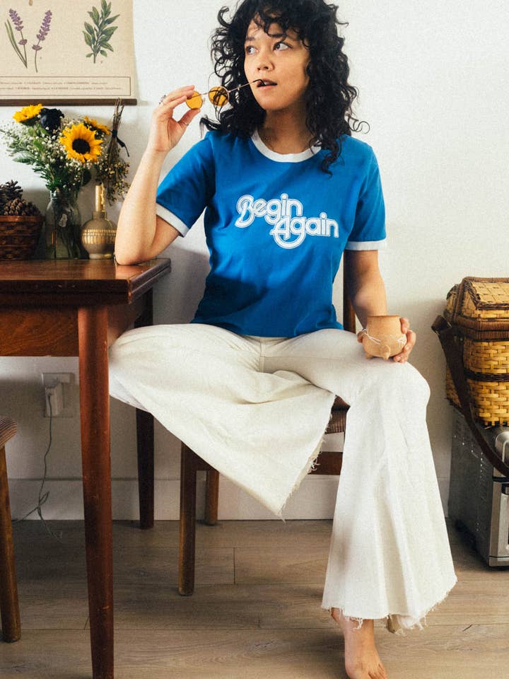 The Bee & The Fox - Wholesale T-Shirt (Graphic) - Women's - Begin Again | Women's Ringer Graphic T-shirt1