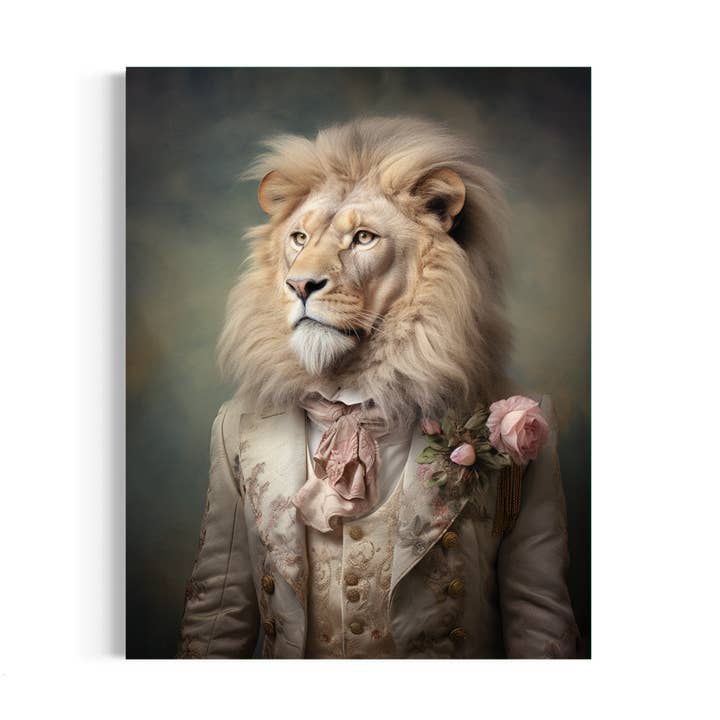 Charming Lion Portrait Wall Decor 130AS for wholesale by Salty Alyce