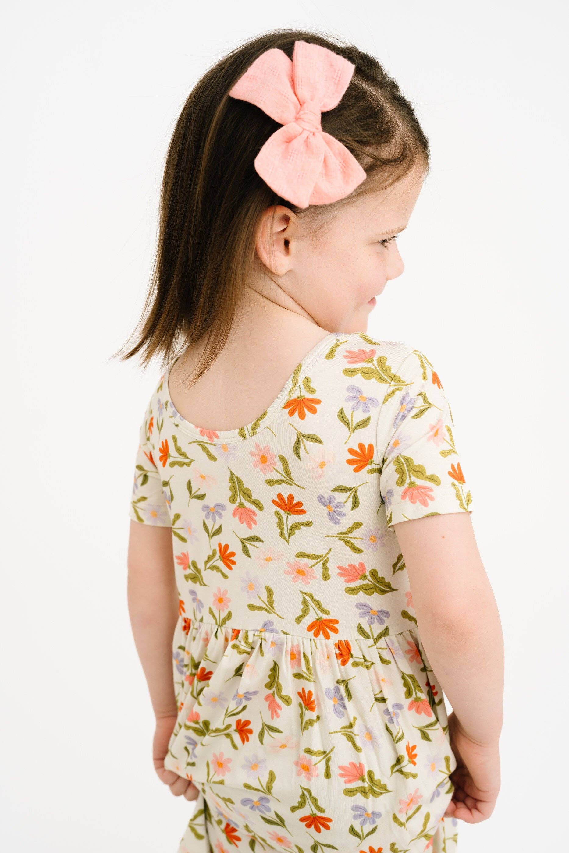 Little One Shop - Wholesale Dress - Kids - Daisy Daydream Short Sleeve Bamboo Dress9