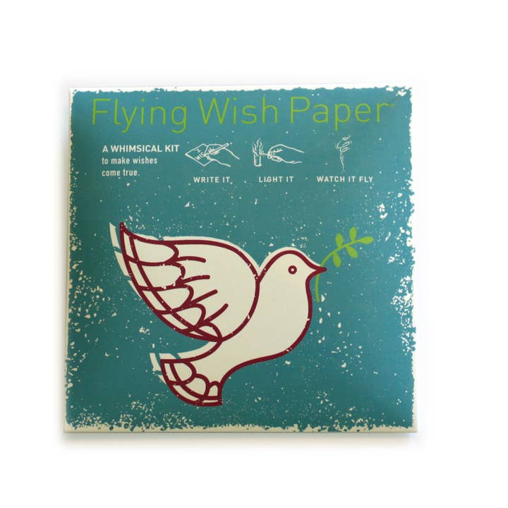FLYING WISH PAPER ® - Wholesale DIY Craft Kit - PEACE DOVE / Mini Kit / 15 WISH PAPER™ + All Accessories