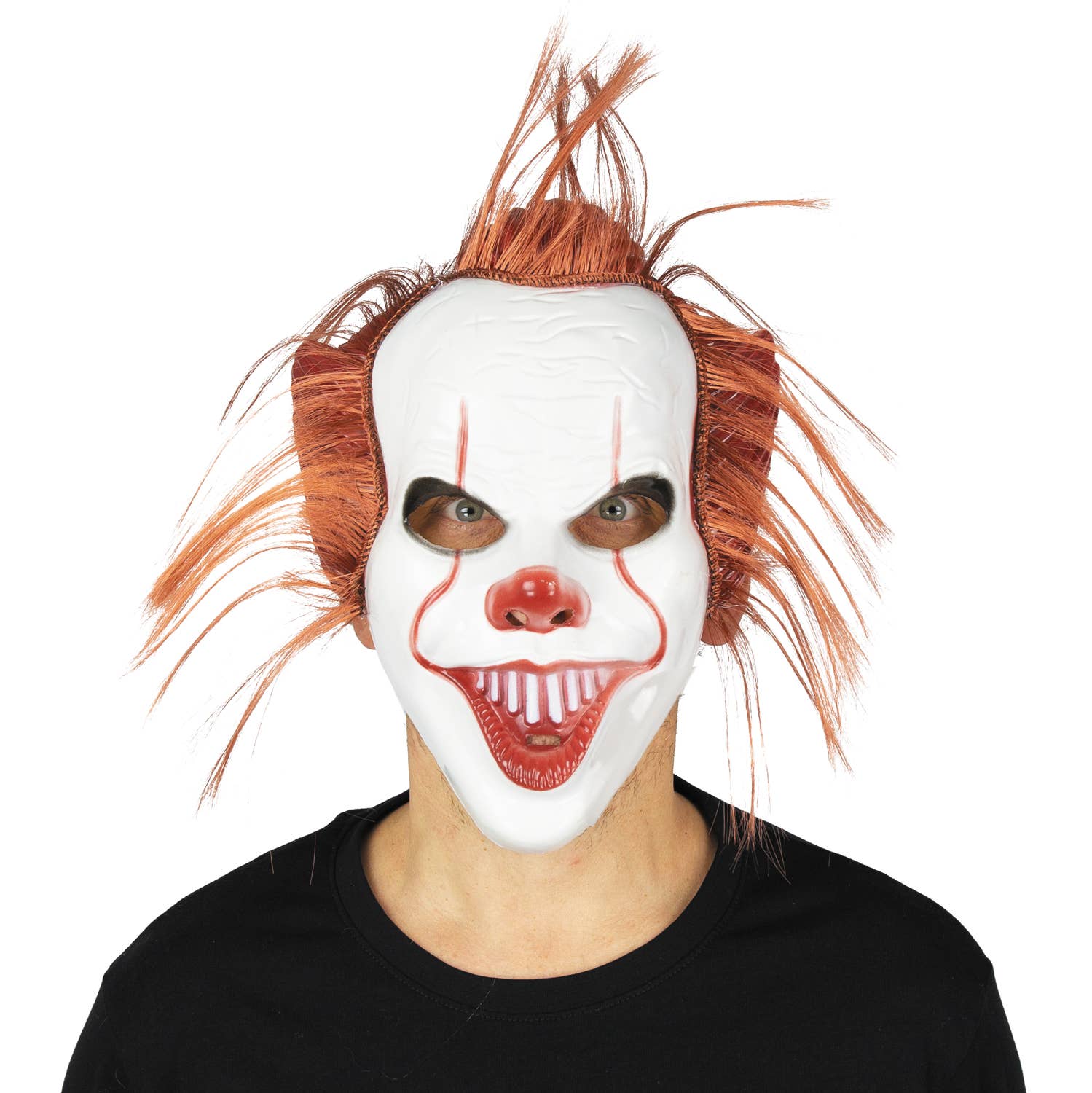 Party Pro - Vendita all'ingrosso Costume di carnevale - Unisex - Maschera da clown con capelli - Taglia adulta0