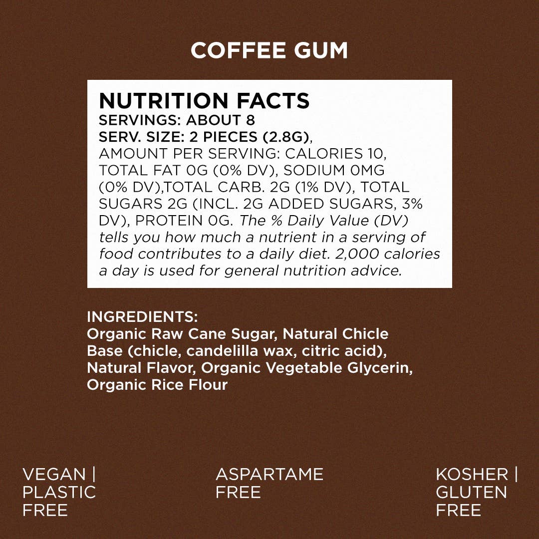 Simply Gum - Wholesale Chewing Gum - Coffee Chewing Gum- Natural + Plastic-Free | 12 Pack2