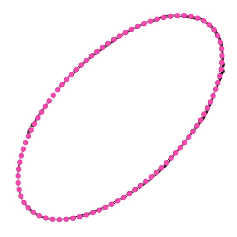 Blinkee.com, LLC - Wholesale Kralen/parelketting - Gladde ronde, ondoorzichtige kralenketting van Mardi Gras, roze, verpakking van 120