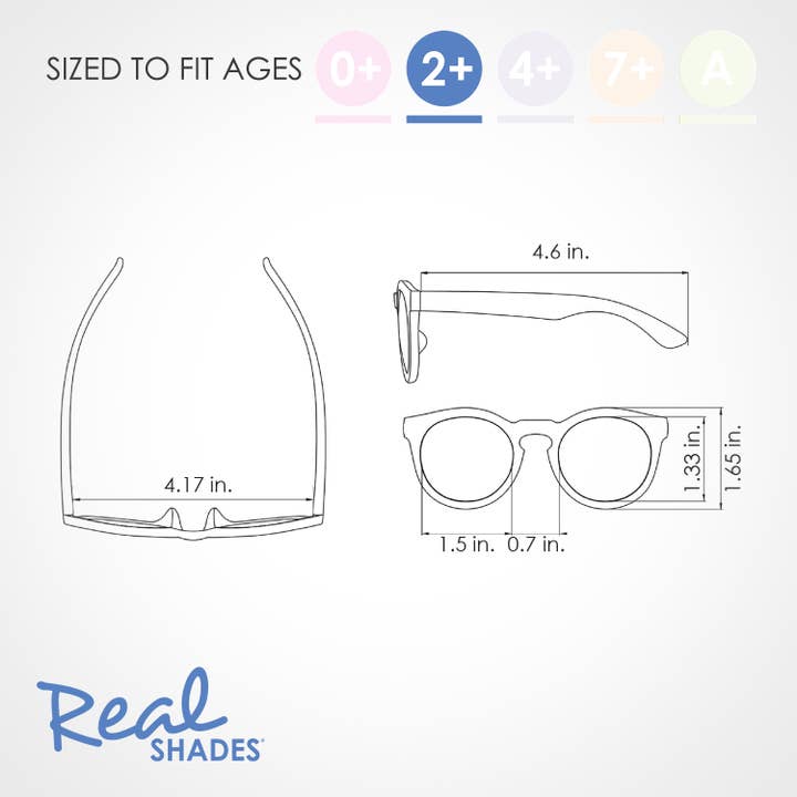 Real Shades - Wholesale Sunglasses - Kids - Chill Flexible Frame Sunglasses For Toddlers 2+