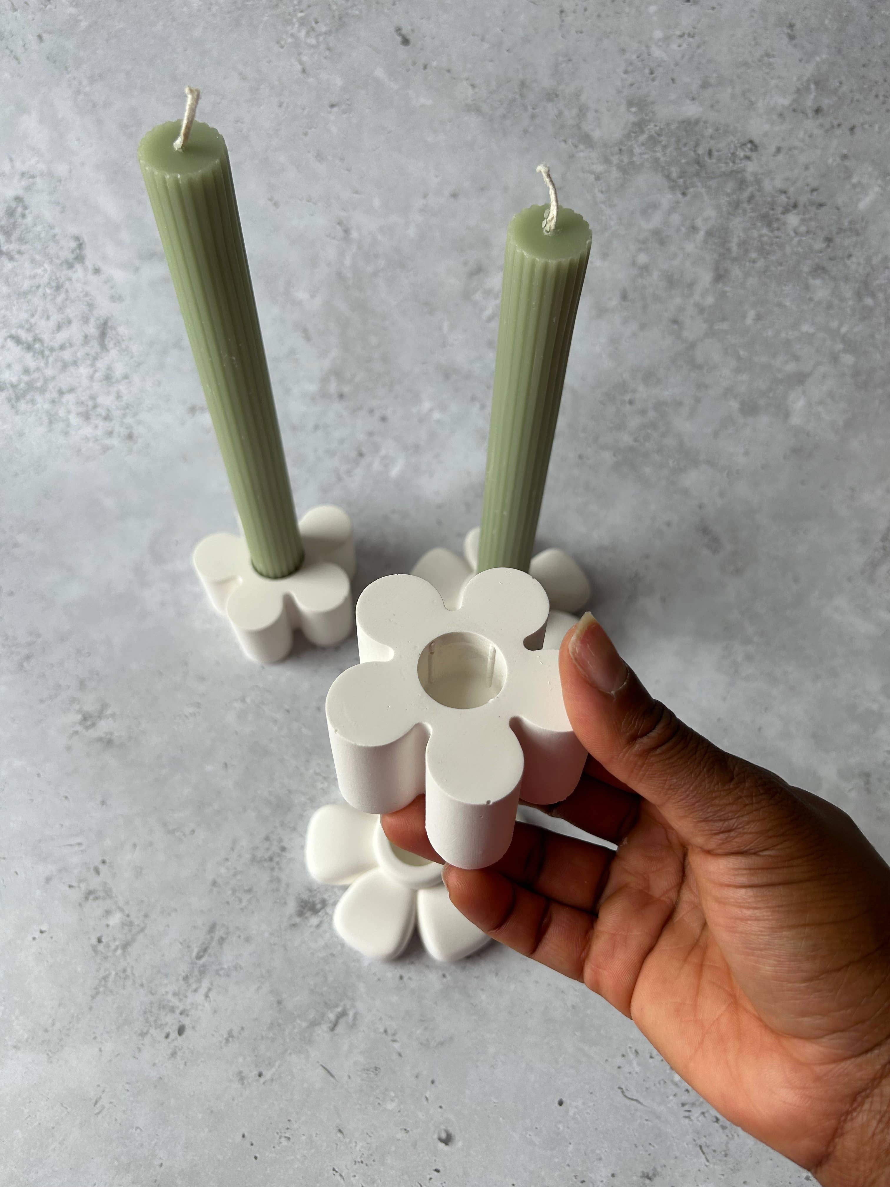 AlphaGrayArt - Wholesale Candle Holder - Floral/ Flower CandleStick Holder, Tapered Candle holder3