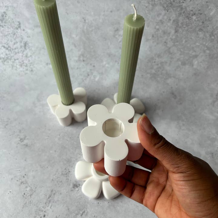 AlphaGrayArt - Wholesale Candle Holder - Floral/ Flower CandleStick Holder, Tapered Candle holder3
