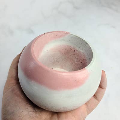 Geoform Designs - Wholesale Plant Pot - Scarlet Round Colored Concrete Planter | Airplant Sphere Pot