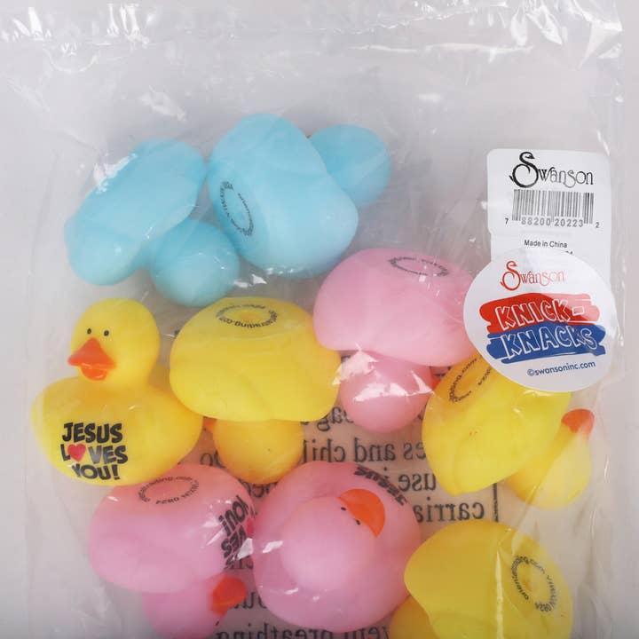 Swanson Christian Products - Wholesale Bath Toy - Baby - Rubber Ducks - Jesus Loves Me - Pack 122