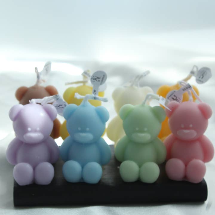 Candela a forma di orso | Candela artigianale in cera di soia a forma di orsetto per la vendita all'ingrosso da parte di Effiliving