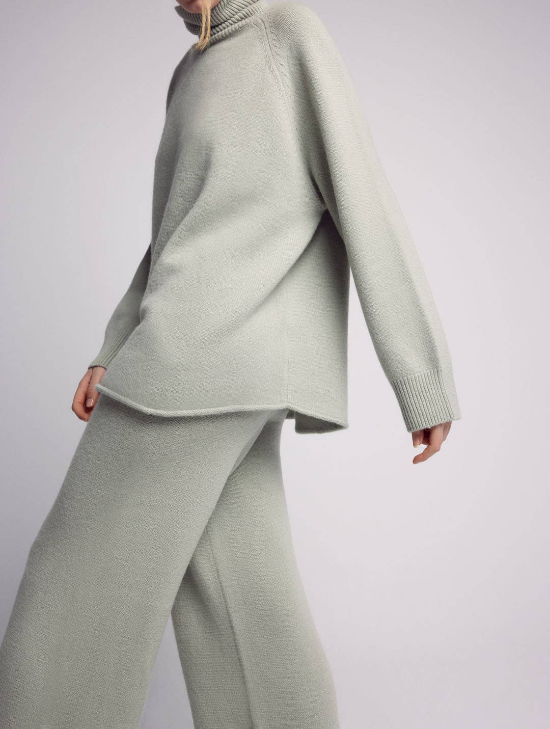 Leap Concept - Wholesale Pants - Women's - LUCA cashmere knitted wide pants10