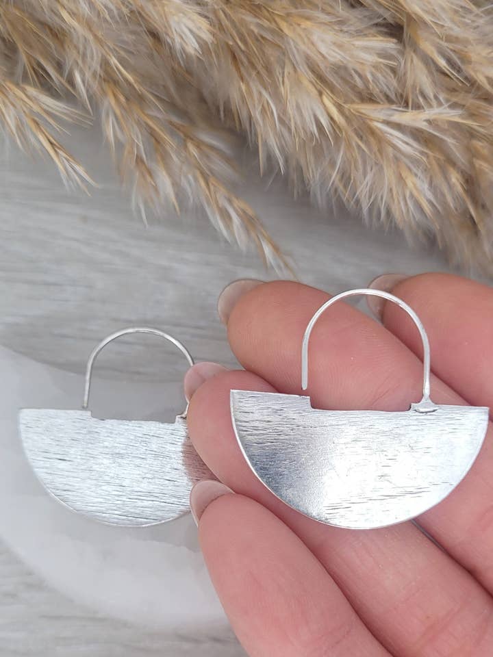Handmade Silver Plated Hammered Bohemian Earrings for wholesale by Laboheme